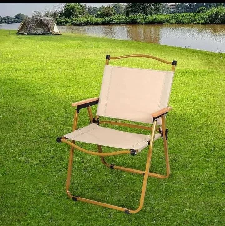 Chaise pliante camping Kermit vue principale toile beige