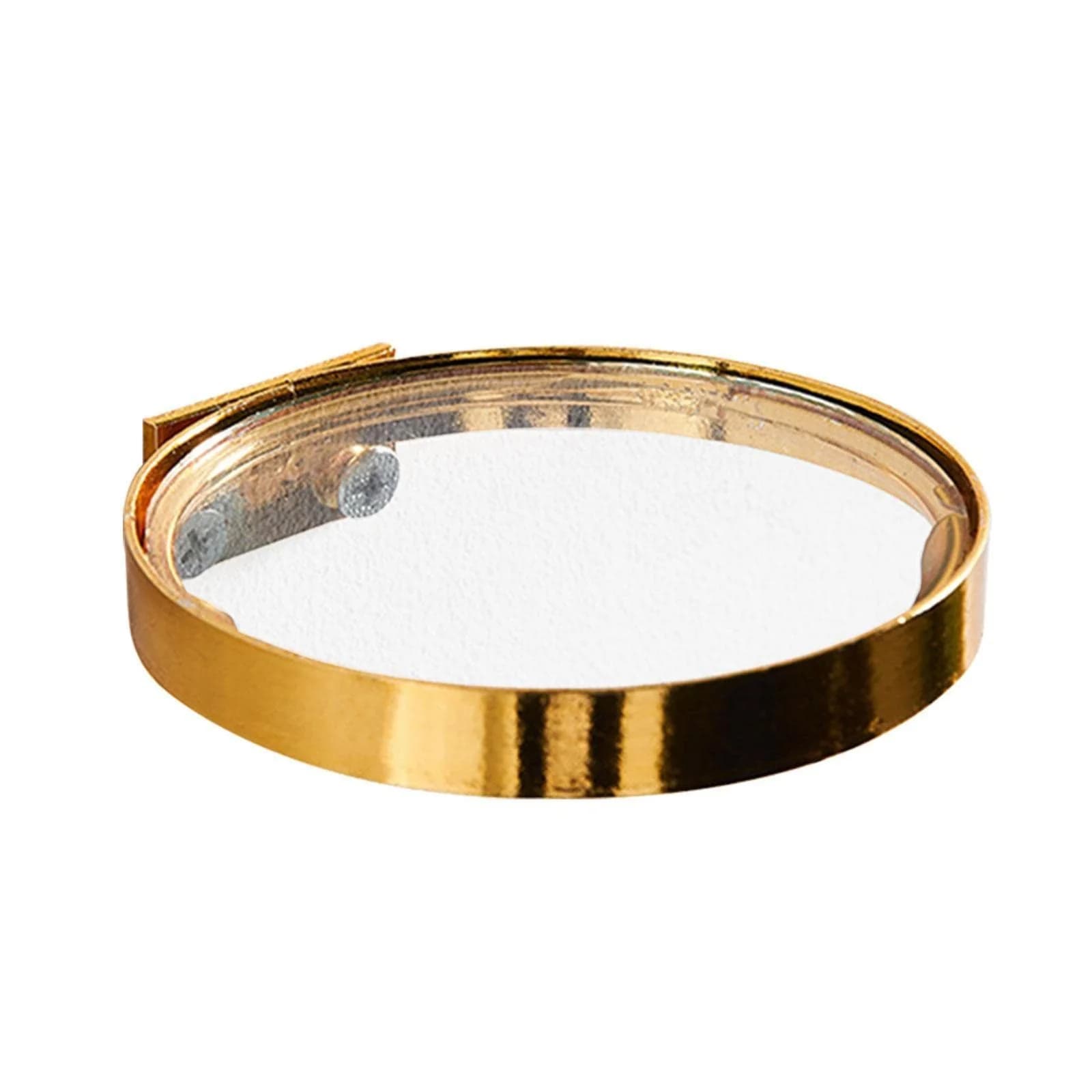 Etagere murale cercles dores vue en situation decoration salon