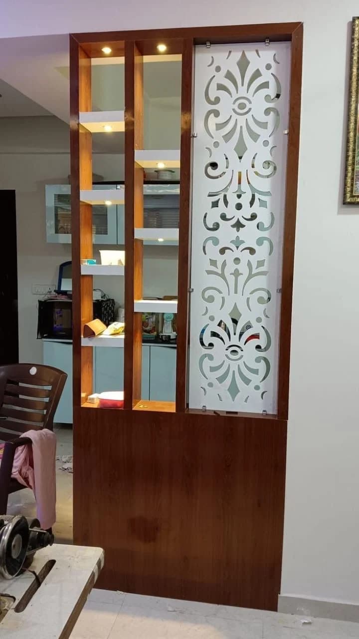 Cloison avec éclairage LED intégré