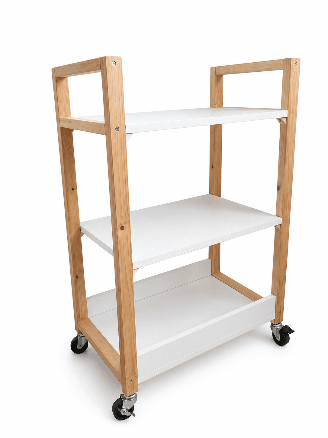 Trolley Salle de Bain 3 Niveaux sur Roulettes