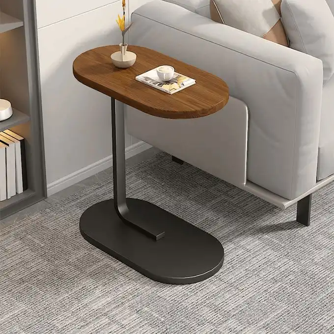 Bout de canapé minimaliste bois métal